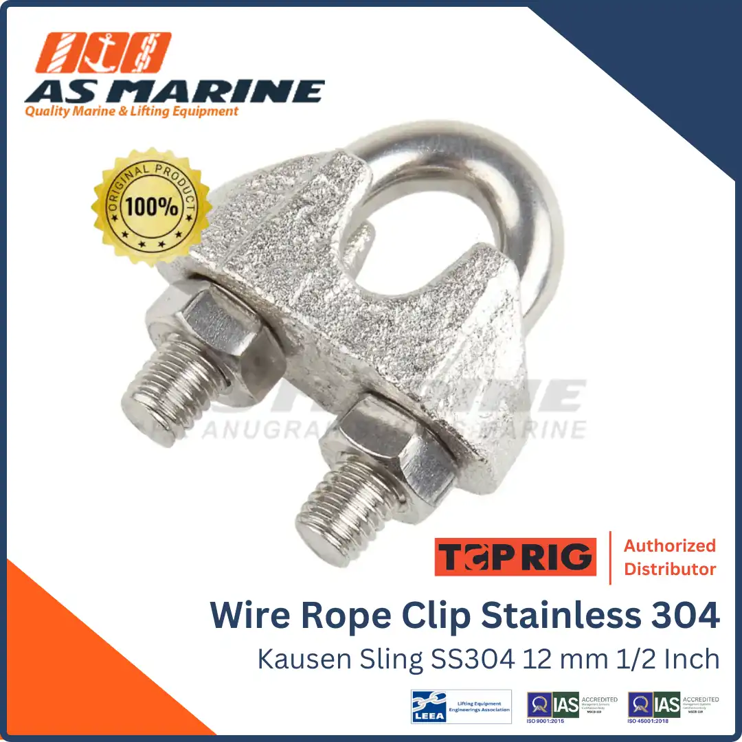 Toprig Wire Rope Clip / Klem Sling / Kuku Macan Stainless Steel 304 1/2 Inch